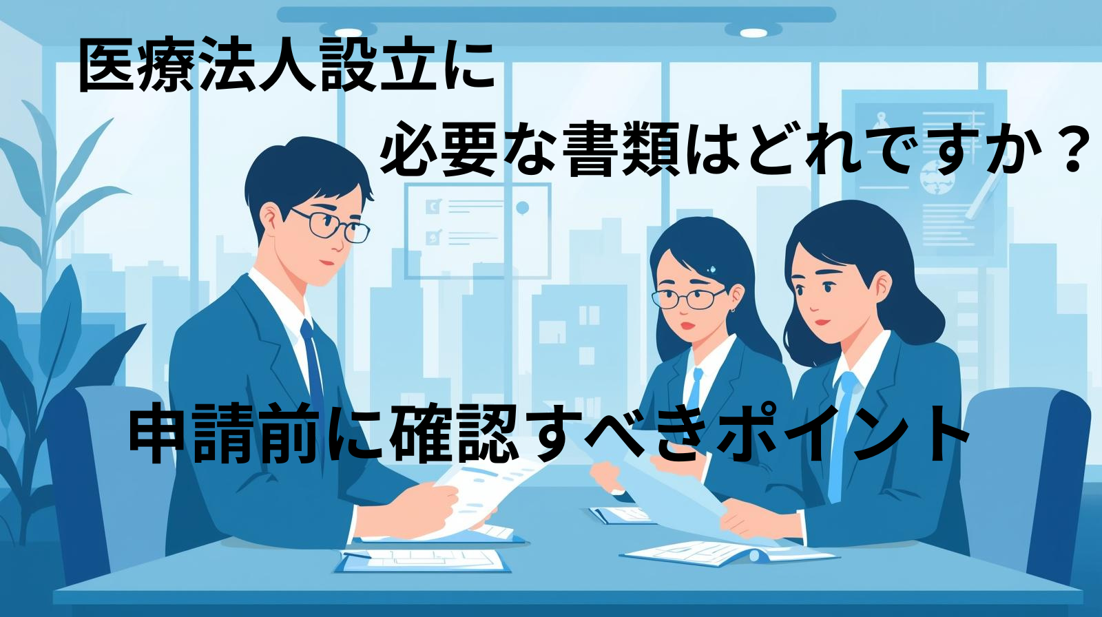 医療法人設立に必要な書類はどれですか？申請前に確認すべきポイント
