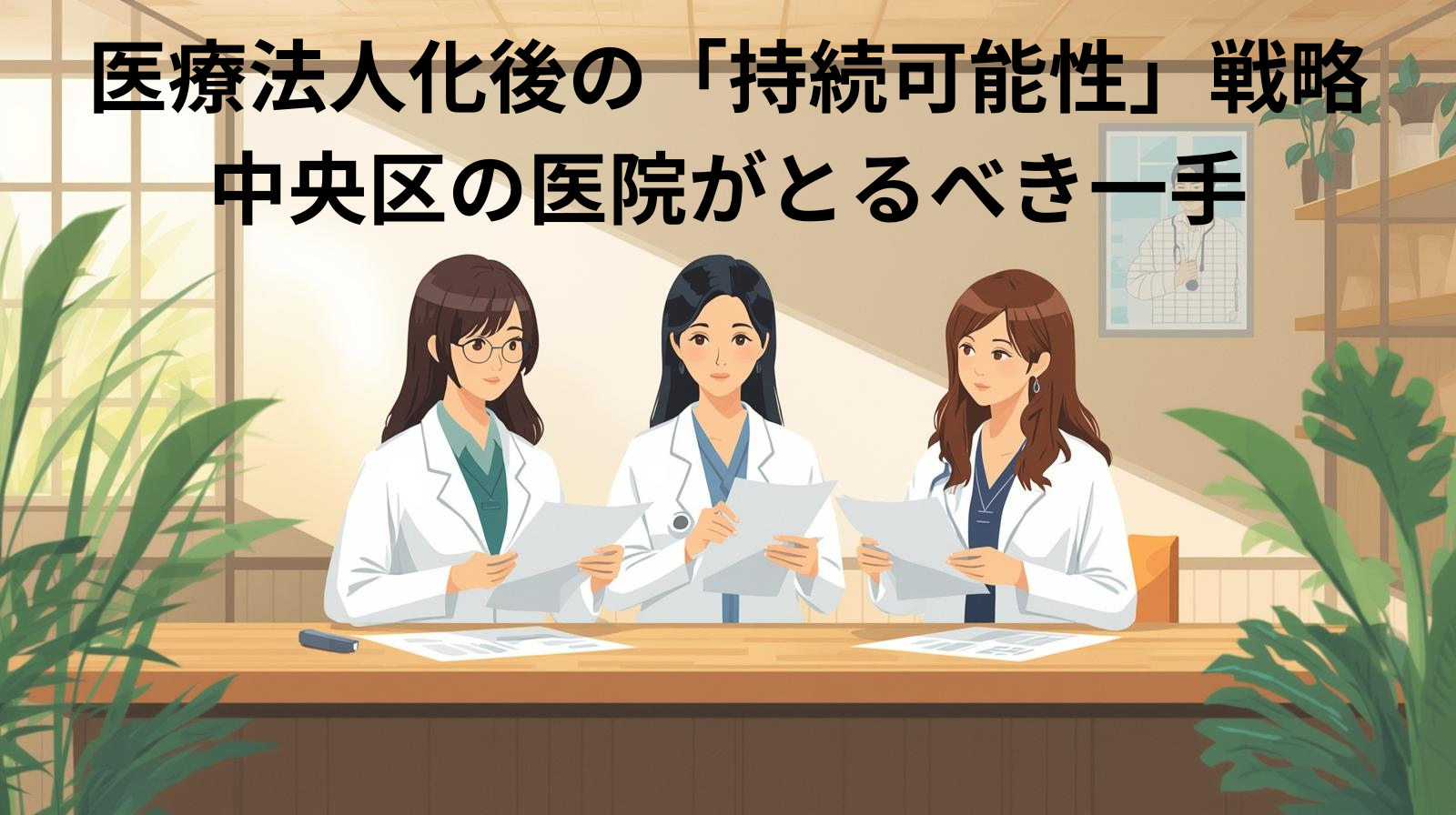 医療法人化後の「持続可能性」戦略｜中央区の医院がとるべき一手