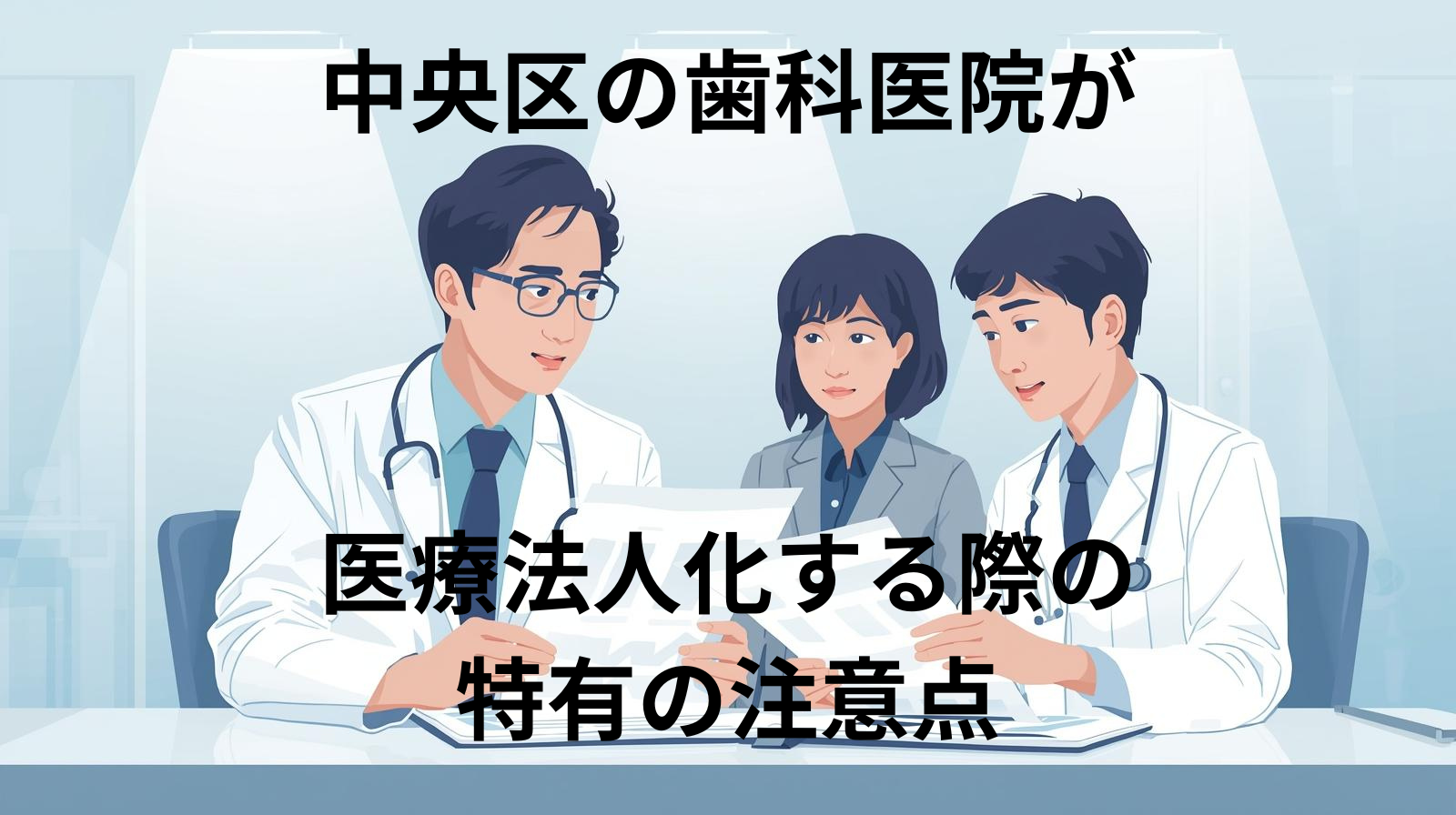 中央区の歯科医院が医療法人化する際の特有の注意点