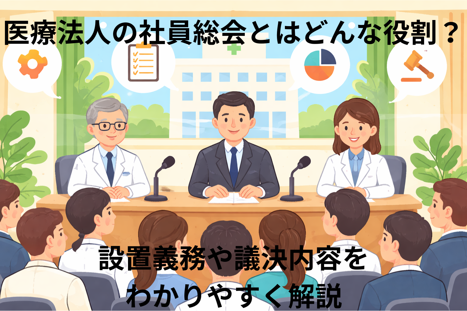医療法人の社員総会とはどんな役割？設置義務や議決内容をわかりやすく解説
