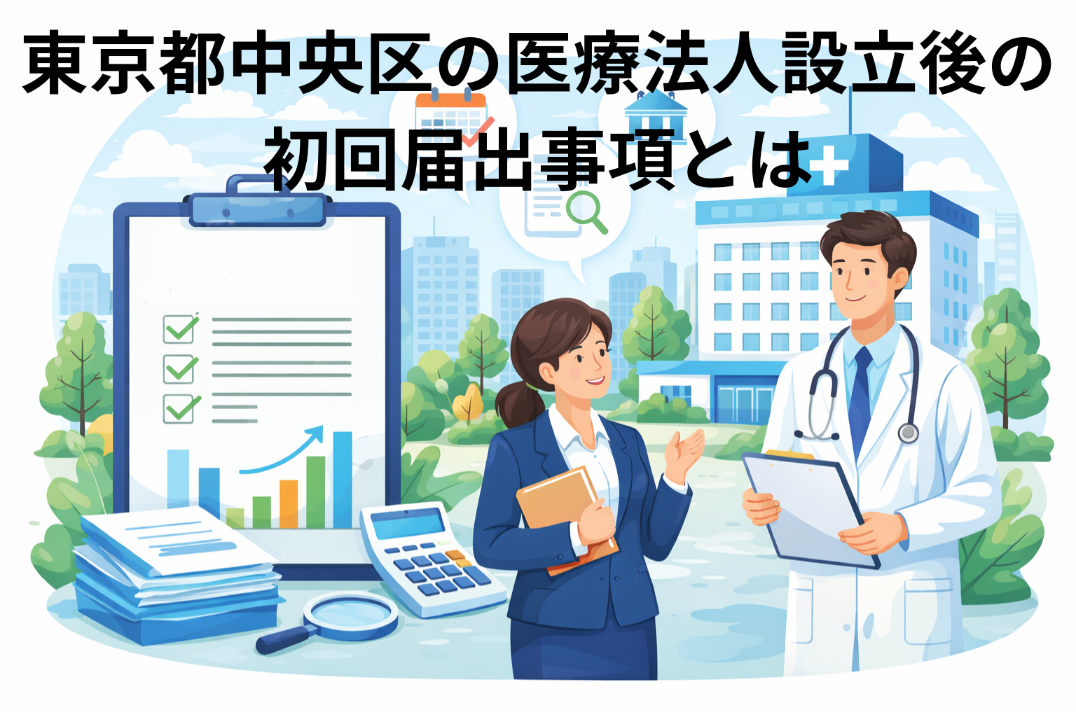 東京都中央区の医療法人設立後の初回届出事項とは
