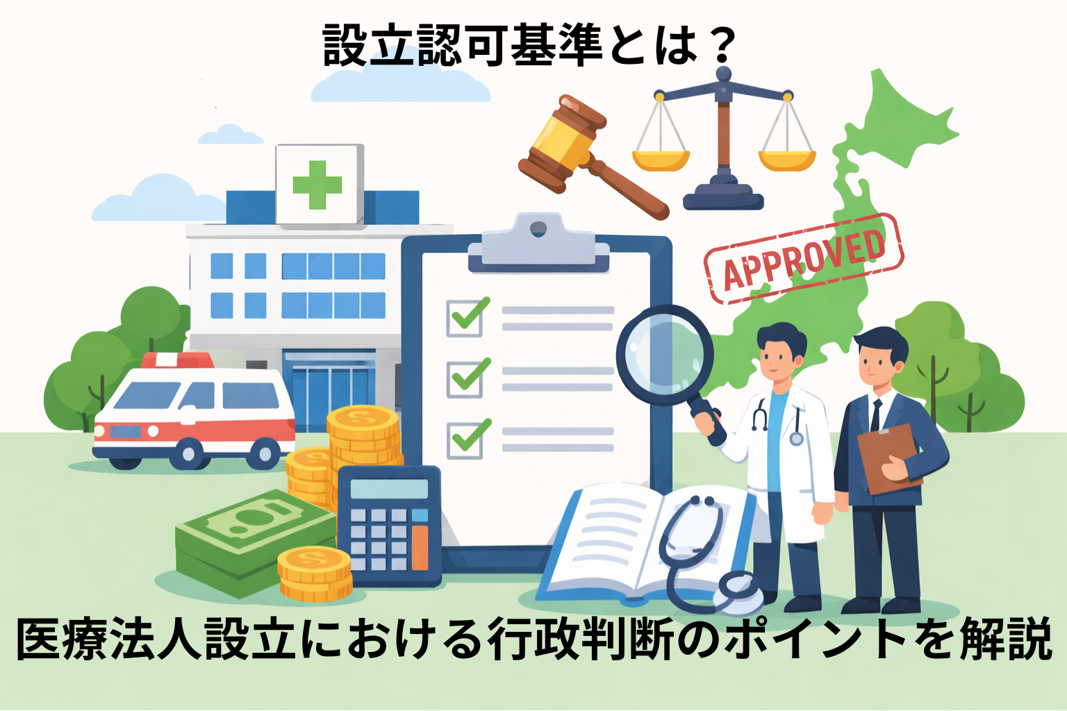 設立認可基準とは？医療法人設立における行政判断のポイントを解説