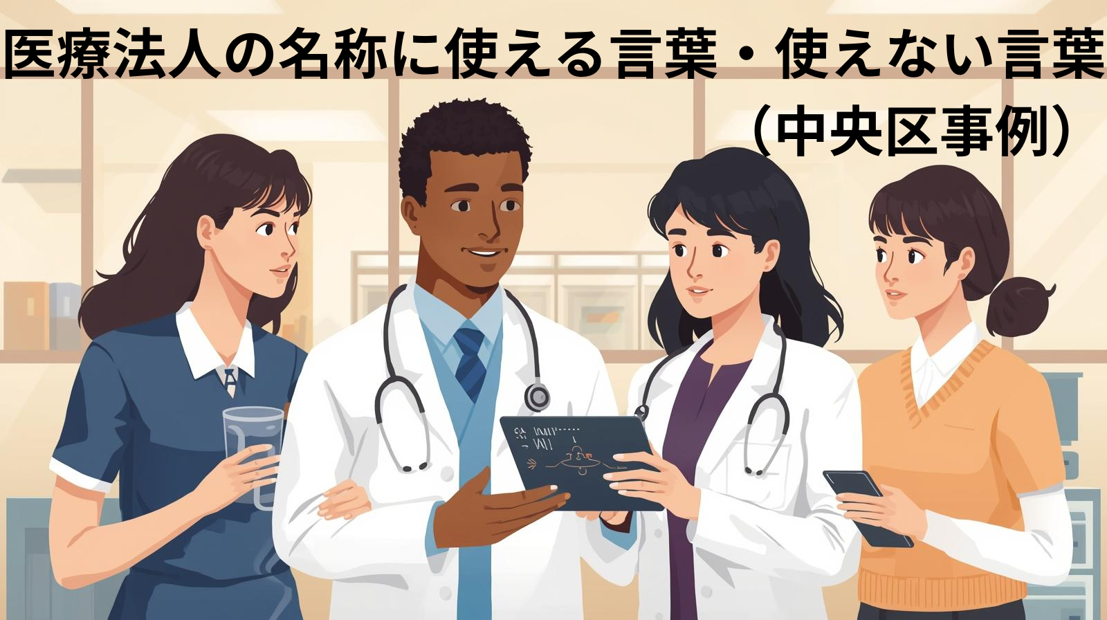 医療法人の名称に使える言葉・使えない言葉（中央区事例）