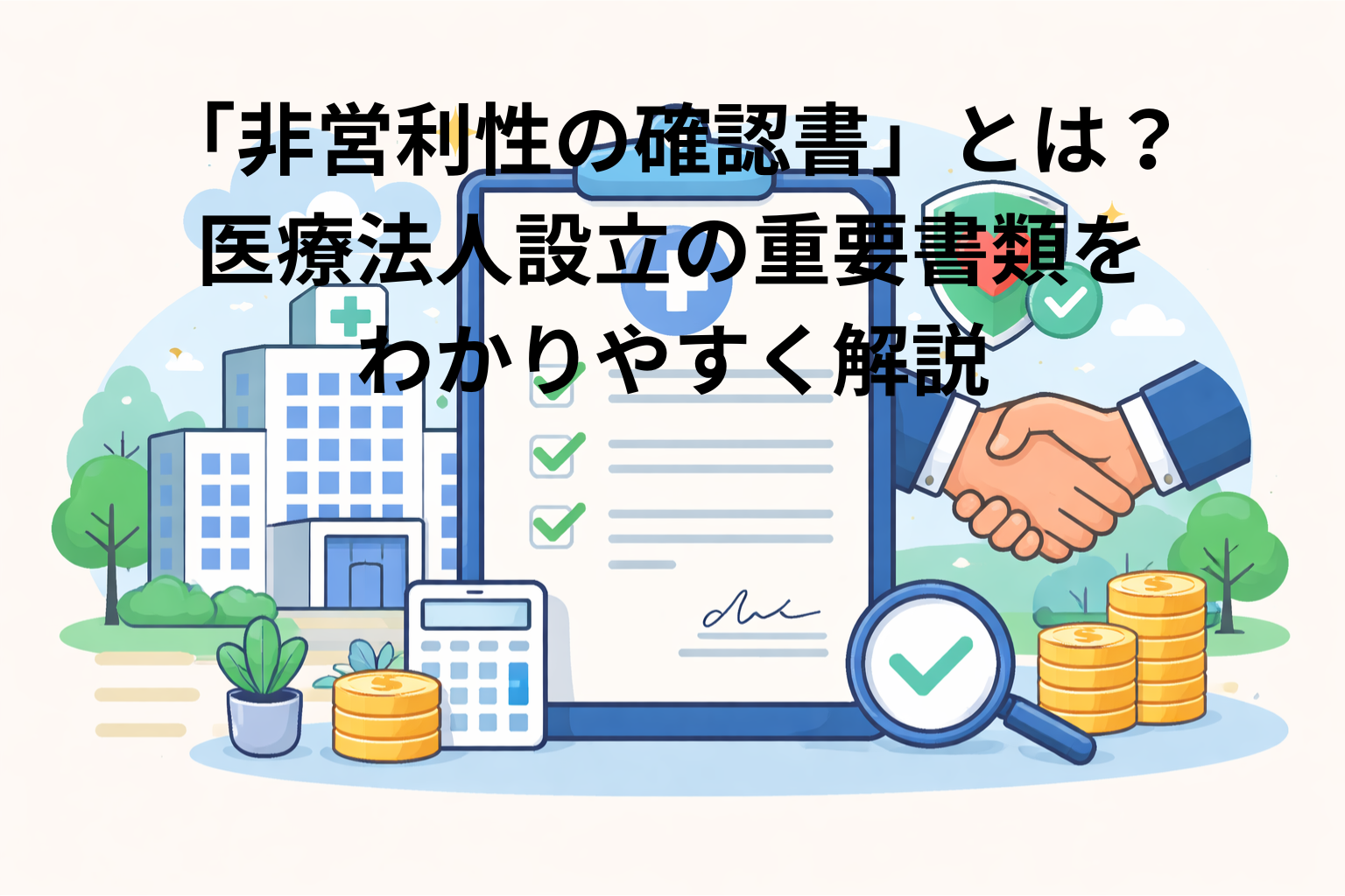 「非営利性の確認書」とは？医療法人設立の重要書類をわかりやすく解説
