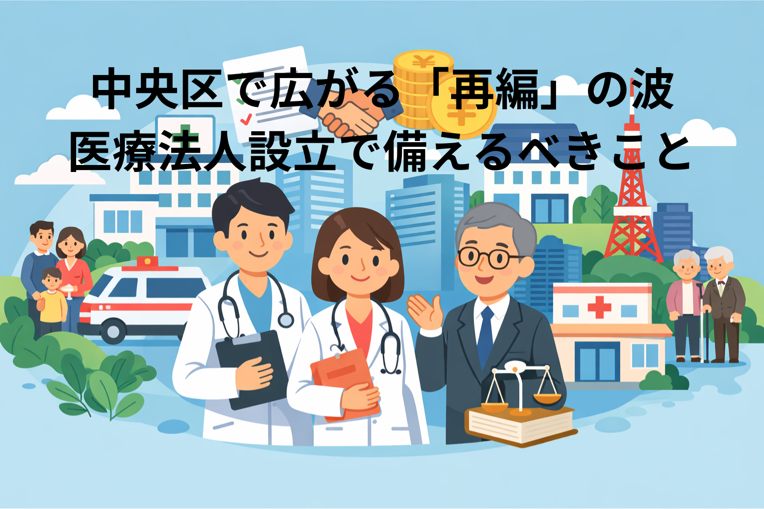 中央区で広がる「再編」の波｜医療法人設立で備えるべきこと