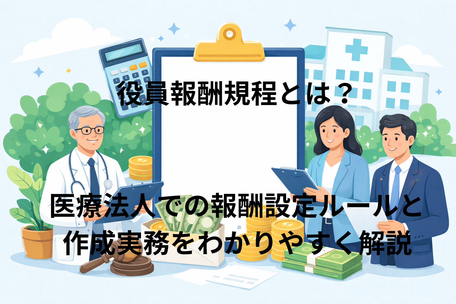 役員報酬規程とは？医療法人での報酬設定ルールと作成実務をわかりやすく解説