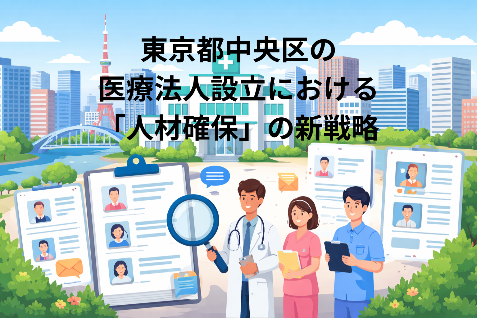 東京都中央区の 医療法人設立における 「人材確保」の新戦略