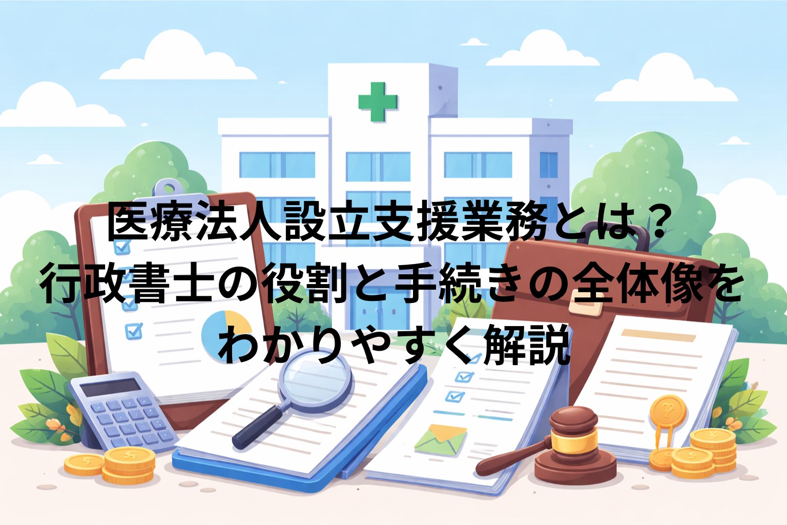 医療法人設立支援業務とは？ 行政書士の役割と手続きの全体像を わかりやすく解説
