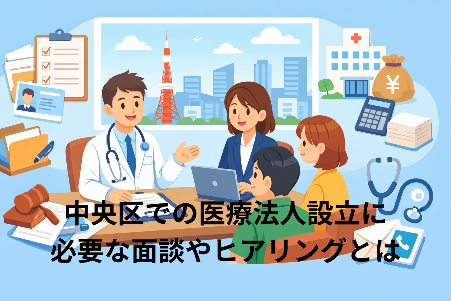 中央区での医療法人設立に 必要な面談やヒアリングとは