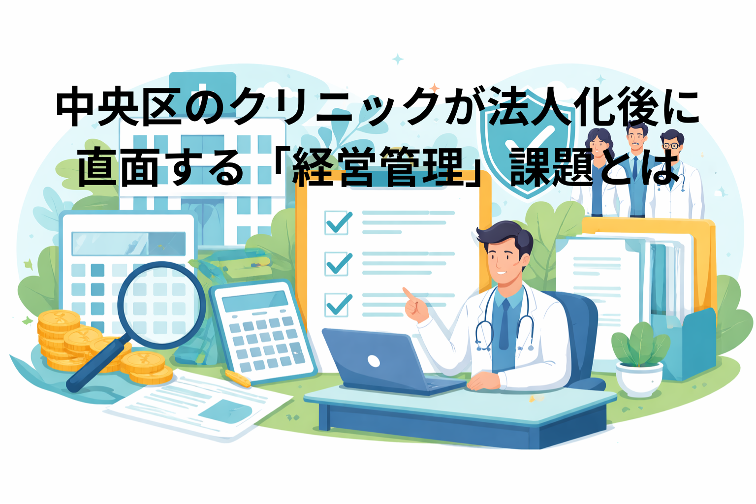 中央区のクリニックが法人化後に直面する「経営管理」課題とは