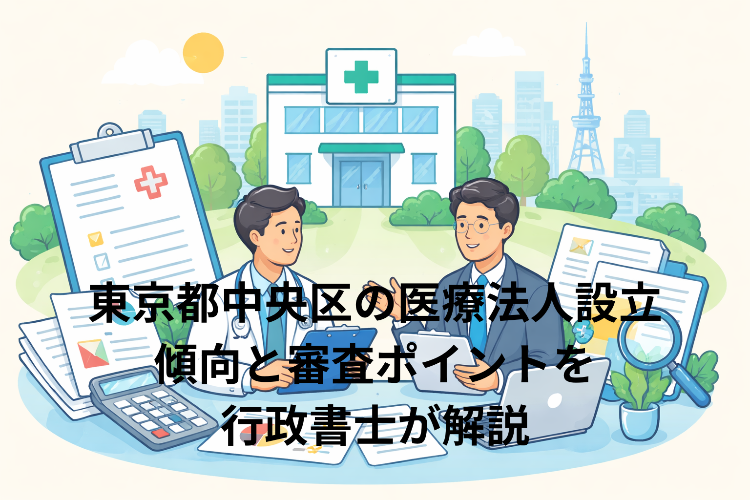 東京都中央区の医療法人設立 傾向と審査ポイントを 行政書士が解説